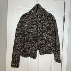 J.Jill wool/alpaca blend open front cropped Italian Yarn sweater - Medium